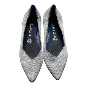 Rothy's Shoes The Point Cloud Heathered Grey Birdseye Flats Ballet US Size 9